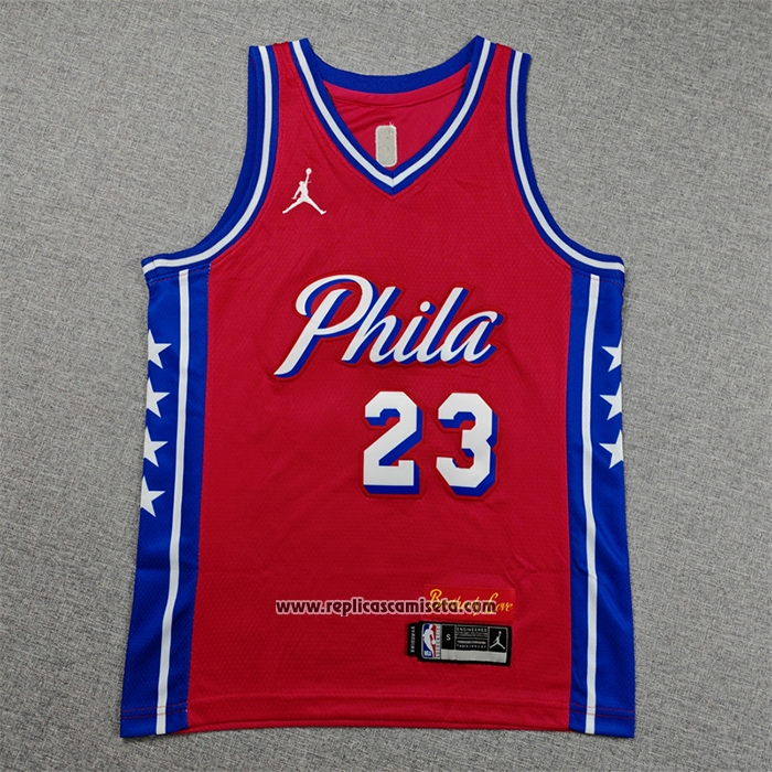 Camiseta Nino Philadelphia 76ers LeBron James NO 23 Statement 2025-26 Rojo